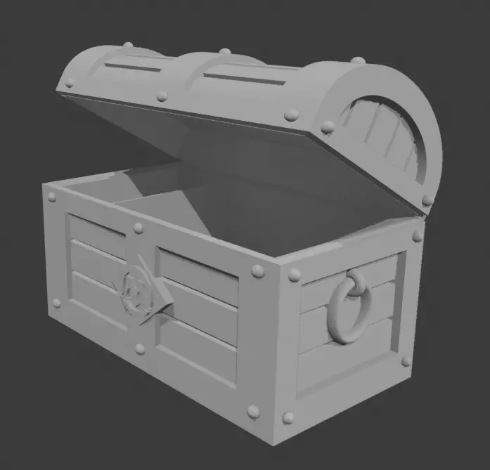 Magic the Gathering - Treasure Chest Deckbox and Dice Storage 3D print model_0