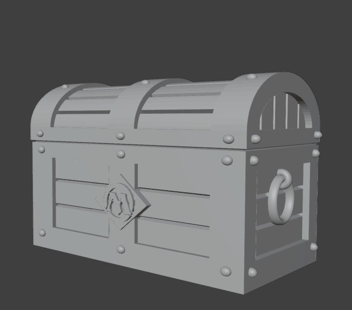 Magic the Gathering - Treasure Chest Deckbox and Dice Storage 3D print model_4