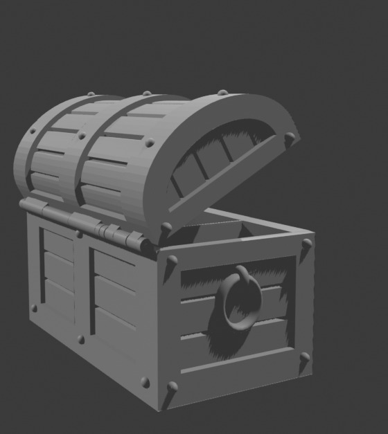 Magic the Gathering - Treasure Chest Deckbox and Dice Storage 3D print model_2