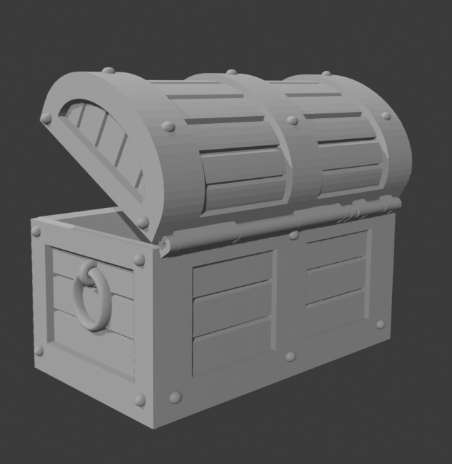 Magic the Gathering - Treasure Chest Deckbox and Dice Storage 3D print model_1