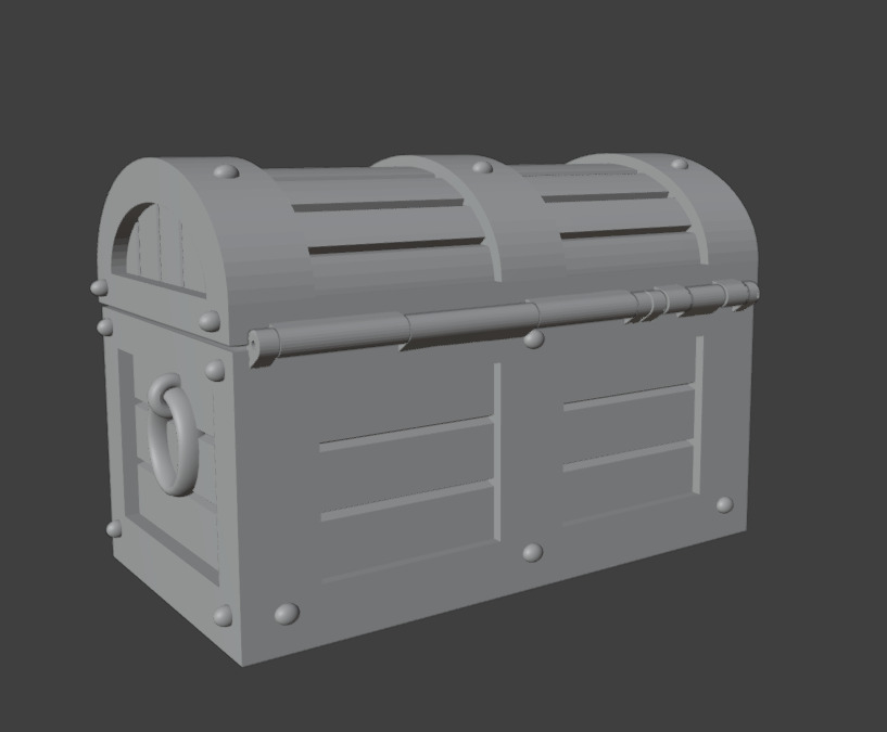 Magic the Gathering - Treasure Chest Deckbox and Dice Storage 3D print model_5