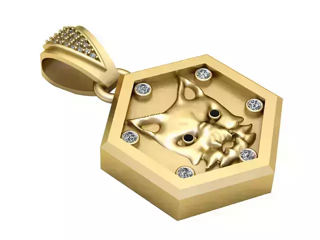 ANIMAL FACE PENDANT 3D PRINTABLE MODEL 