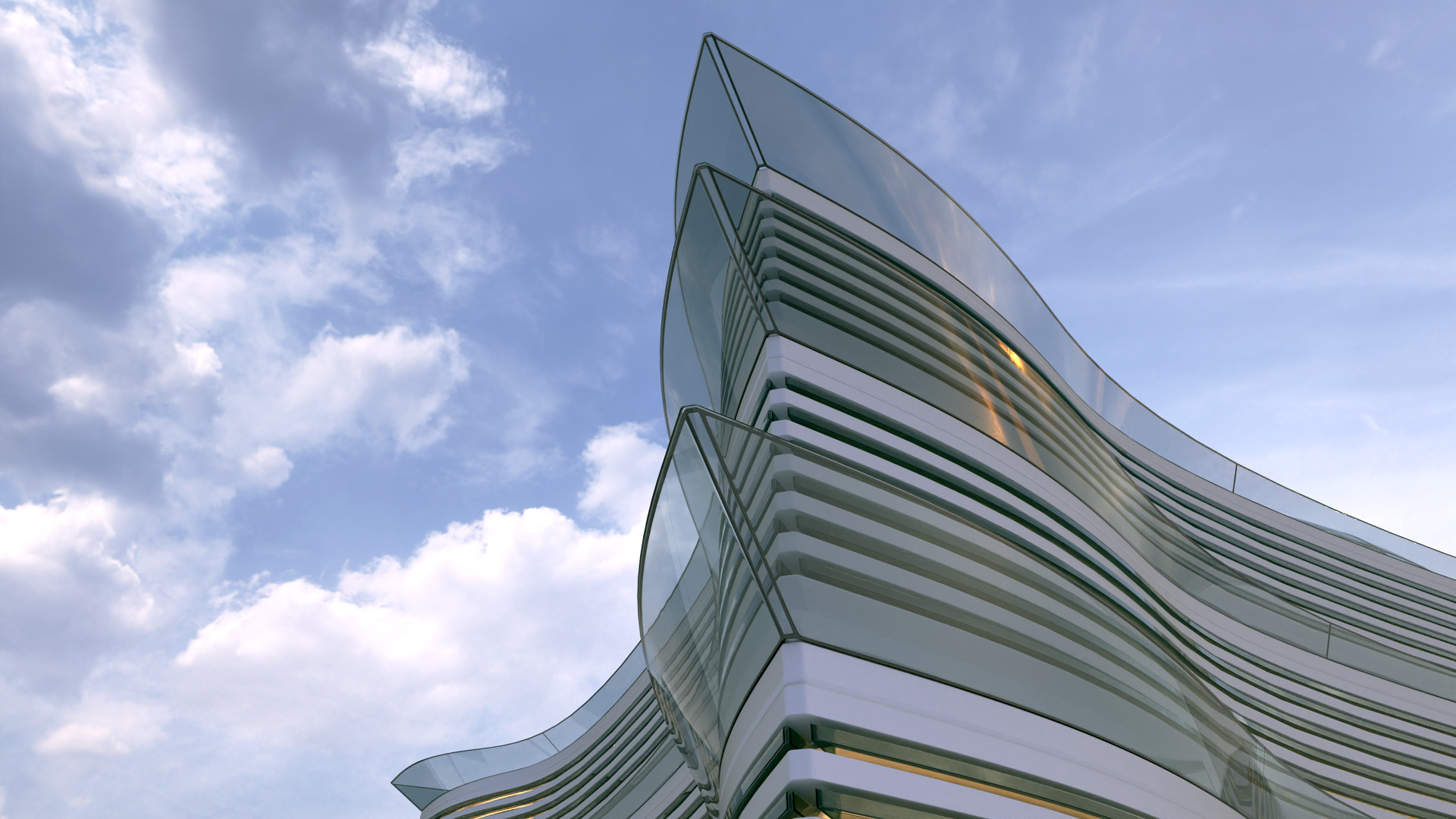 Futuristic Building Concept V2-06 3D model_12