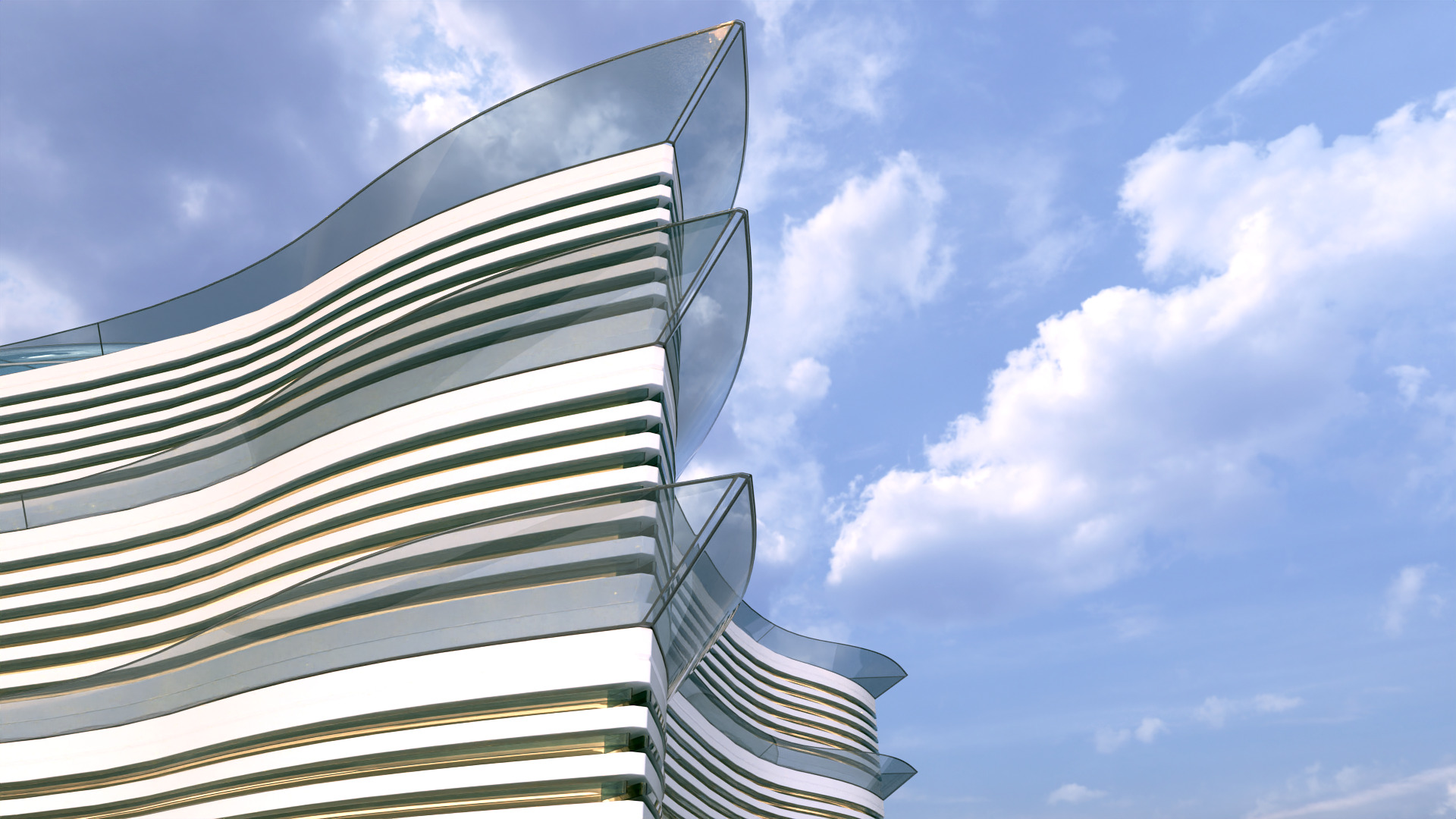 Futuristic Building Concept V2-06 3D model_9