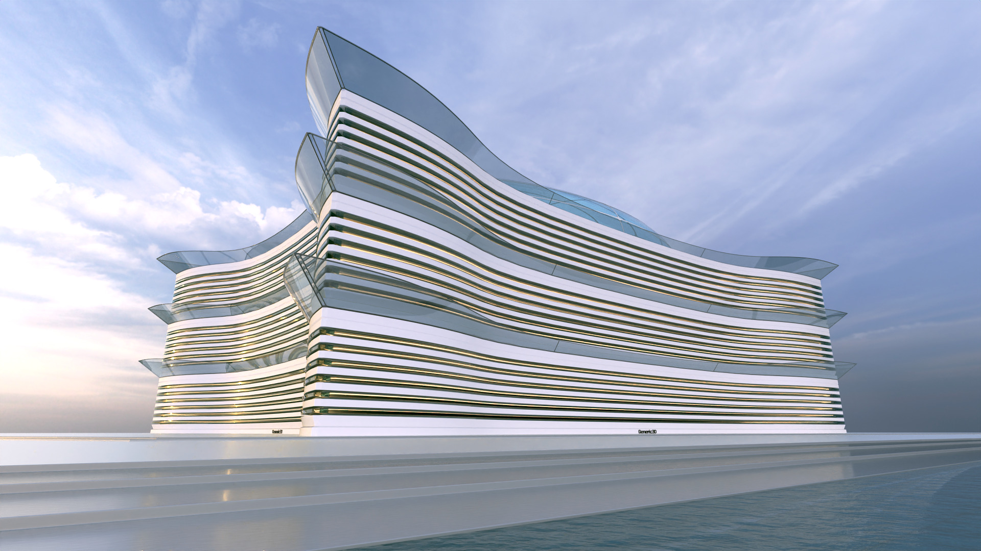 Futuristic Building Concept V2-06 3D model_5