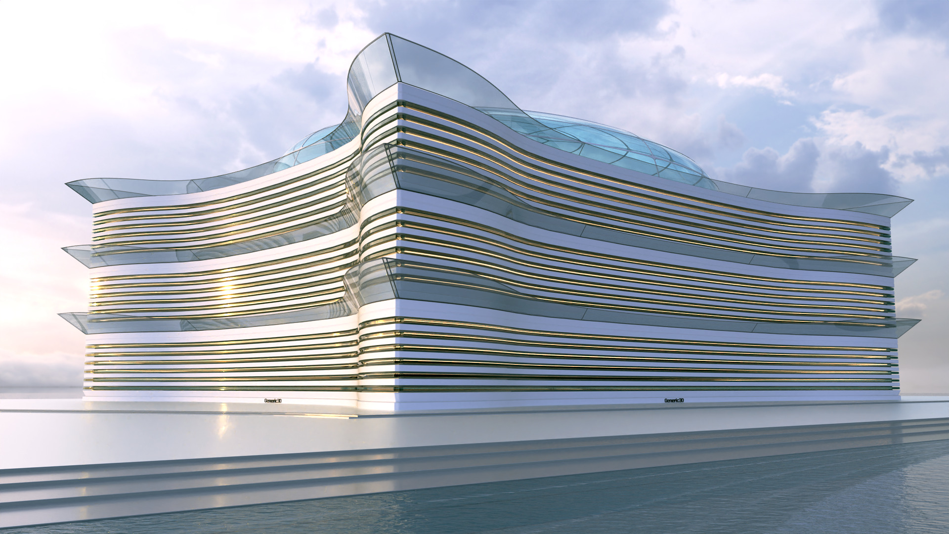 Futuristic Building Concept V2-06 3D model_3