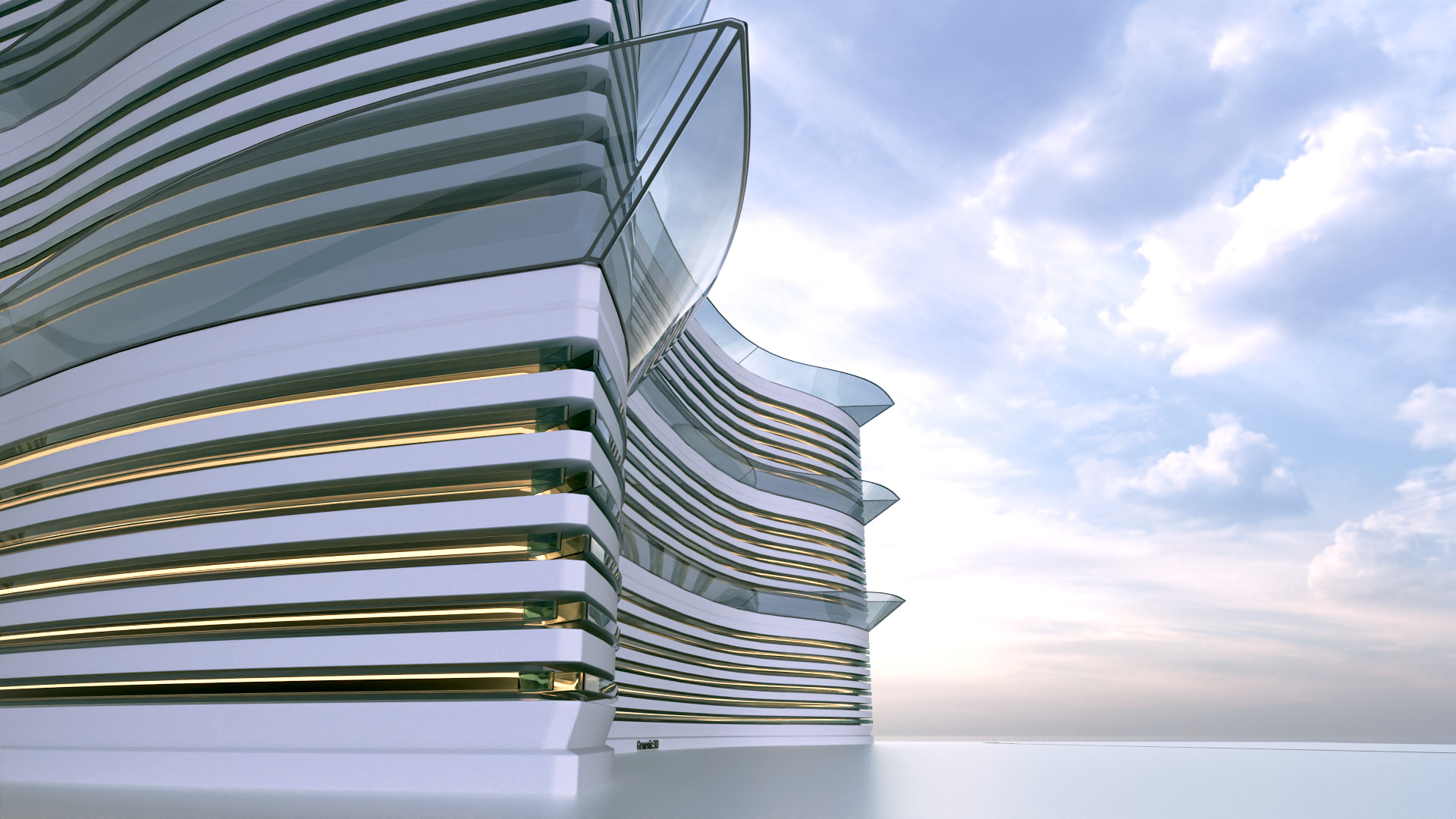 Futuristic Building Concept V2-06 3D model_10