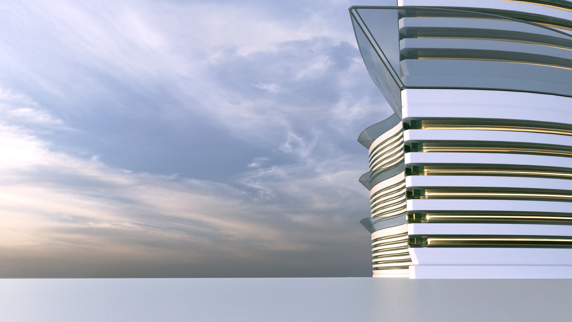 Futuristic Building Concept V2-06 3D model_8