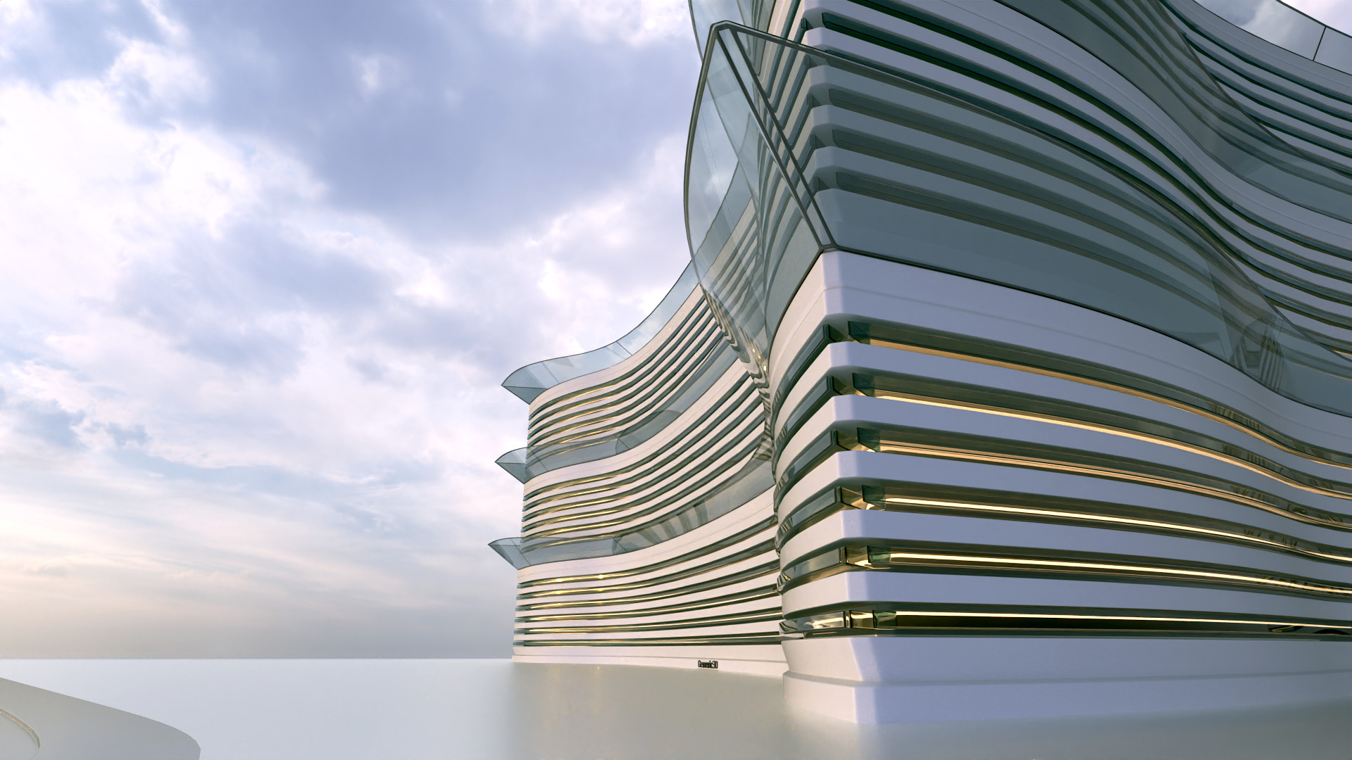 Futuristic Building Concept V2-06 3D model_15