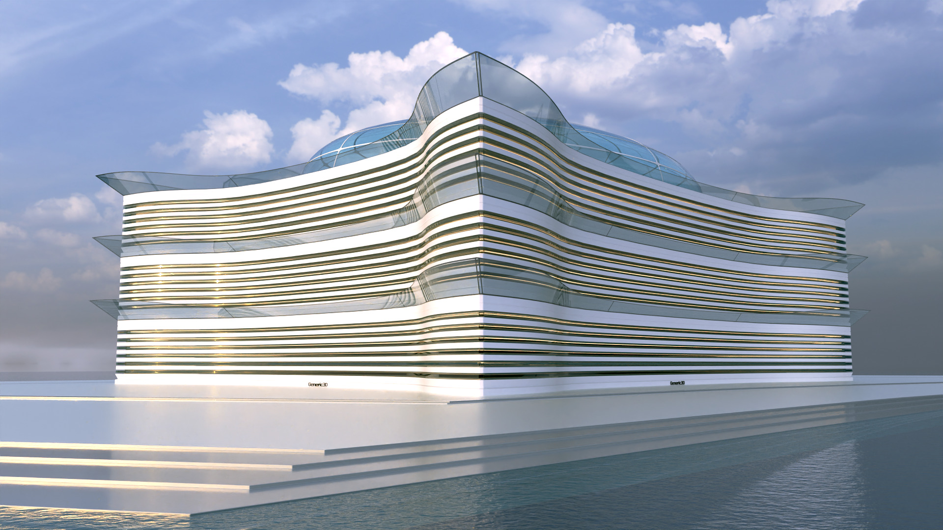 Futuristic Building Concept V2-06 3D model_1