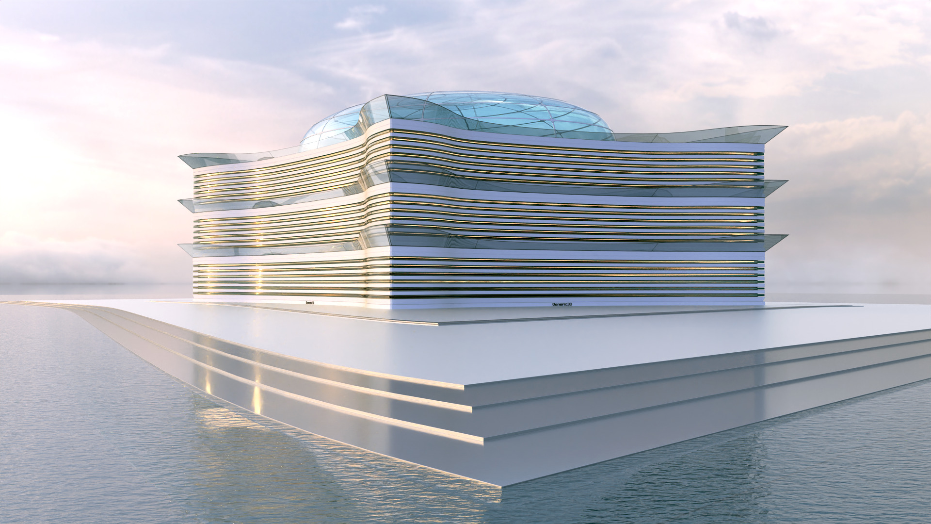 Futuristic Building Concept V2-06 3D model_2