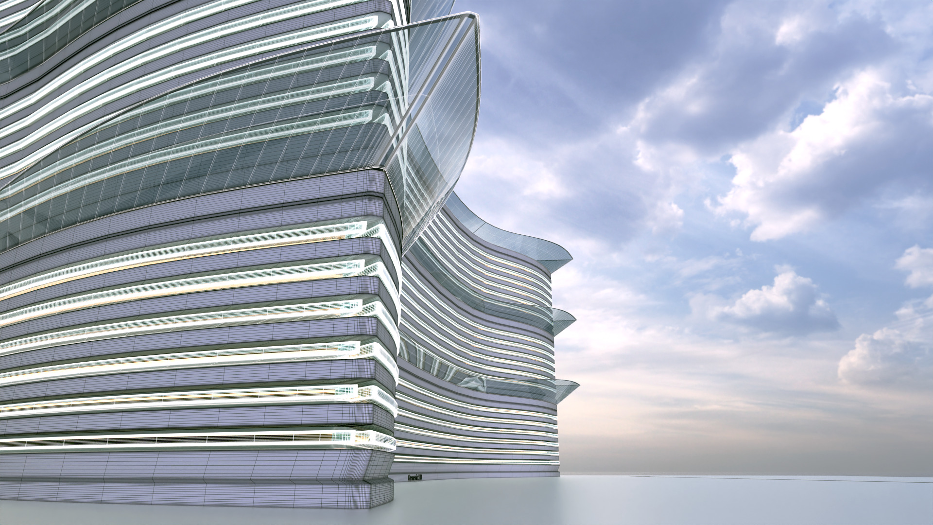 Futuristic Building Concept V2-06 3D model_14
