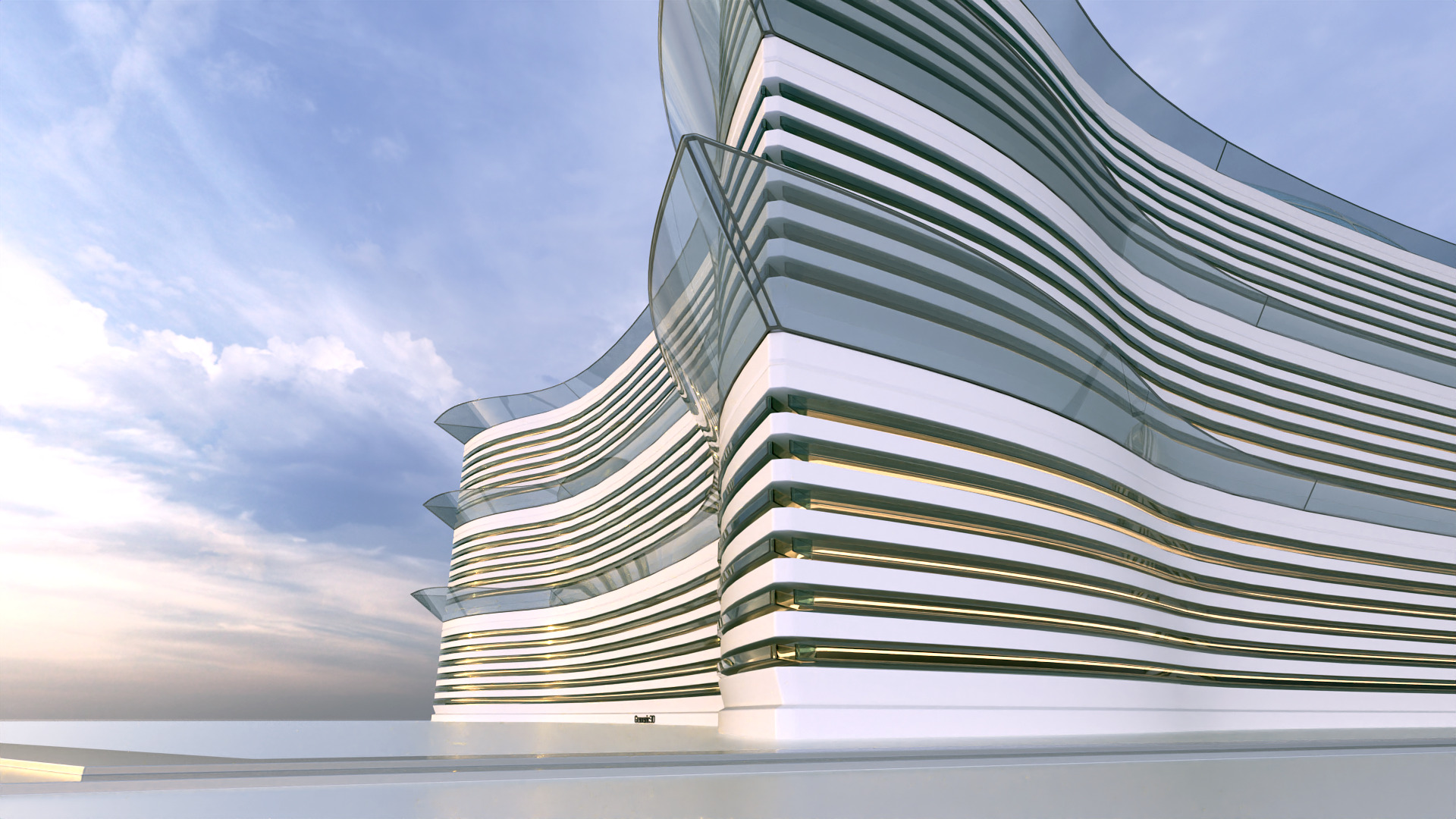 Futuristic Building Concept V2-06 3D model_6