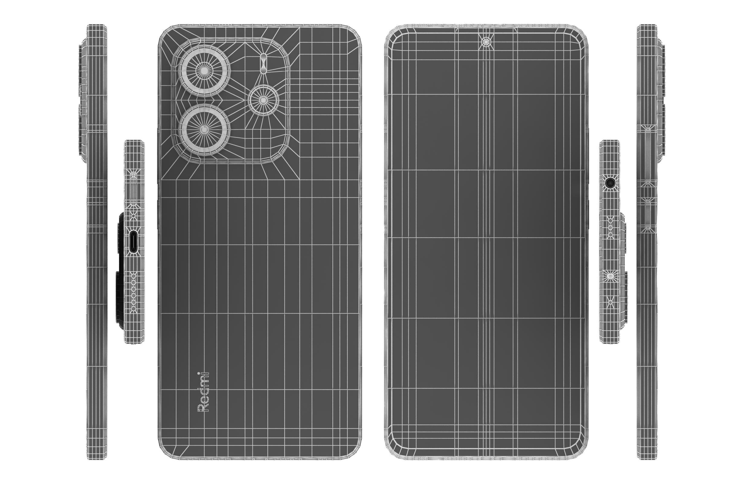 Xiaomi Redmi Note 14 Green 3D model_16