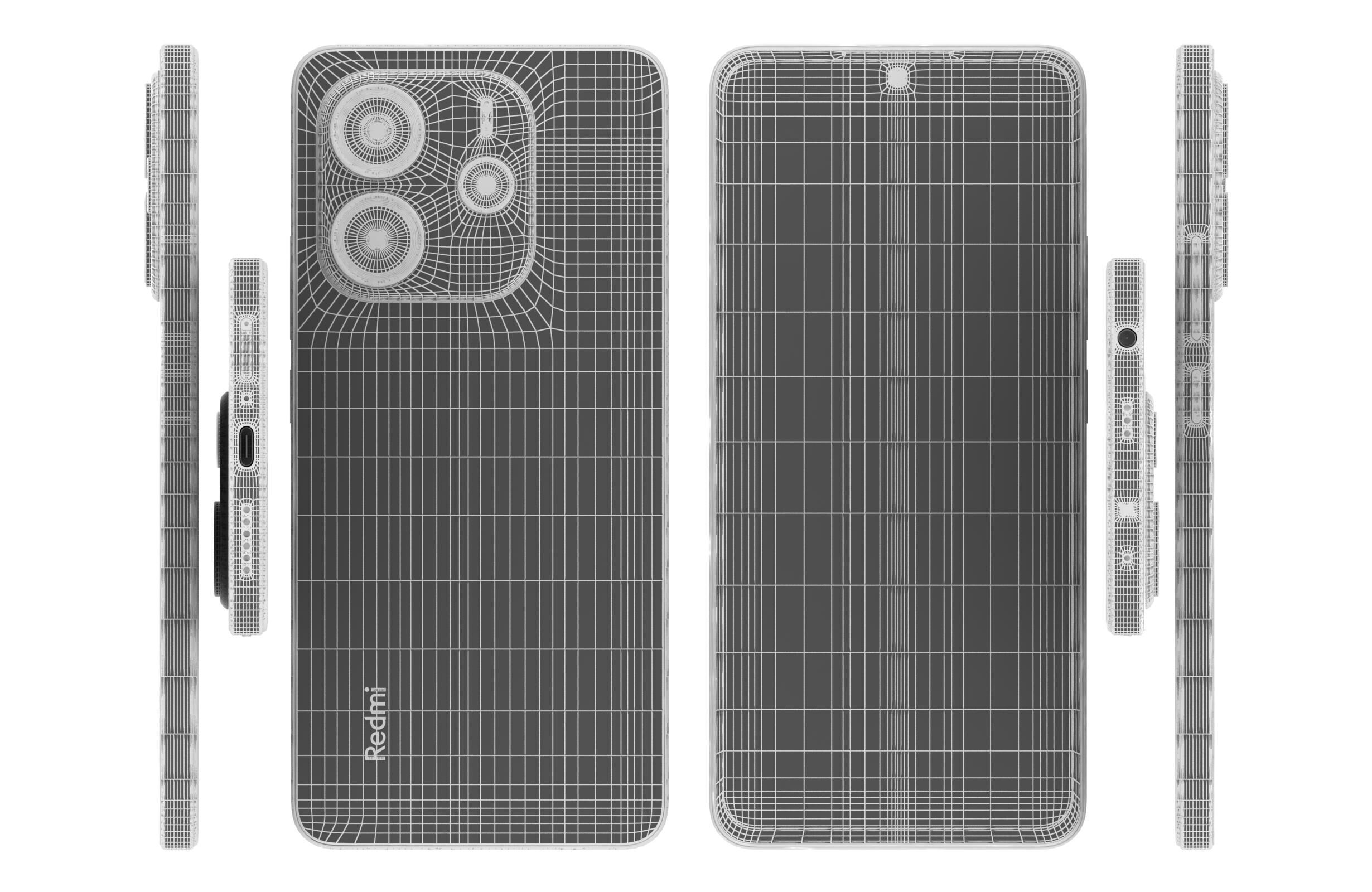 Xiaomi Redmi Note 14 Green 3D model_17