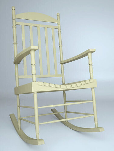 Rocking Chair Low-poly 3D model