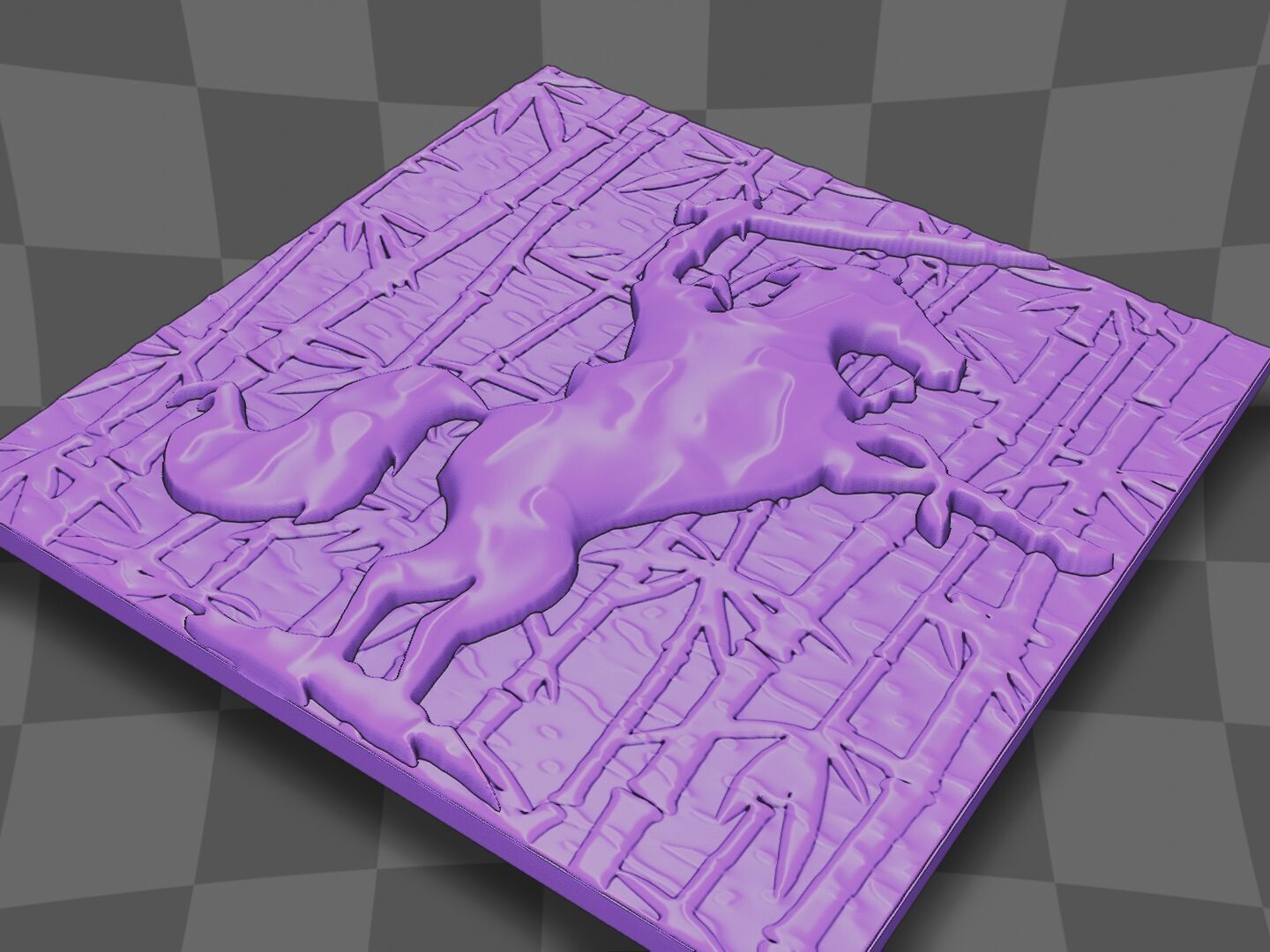 Knight fighting at the bamboo forest 3D print model_2