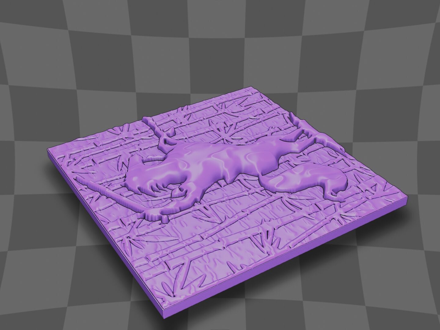 Knight fighting at the bamboo forest 3D print model_6