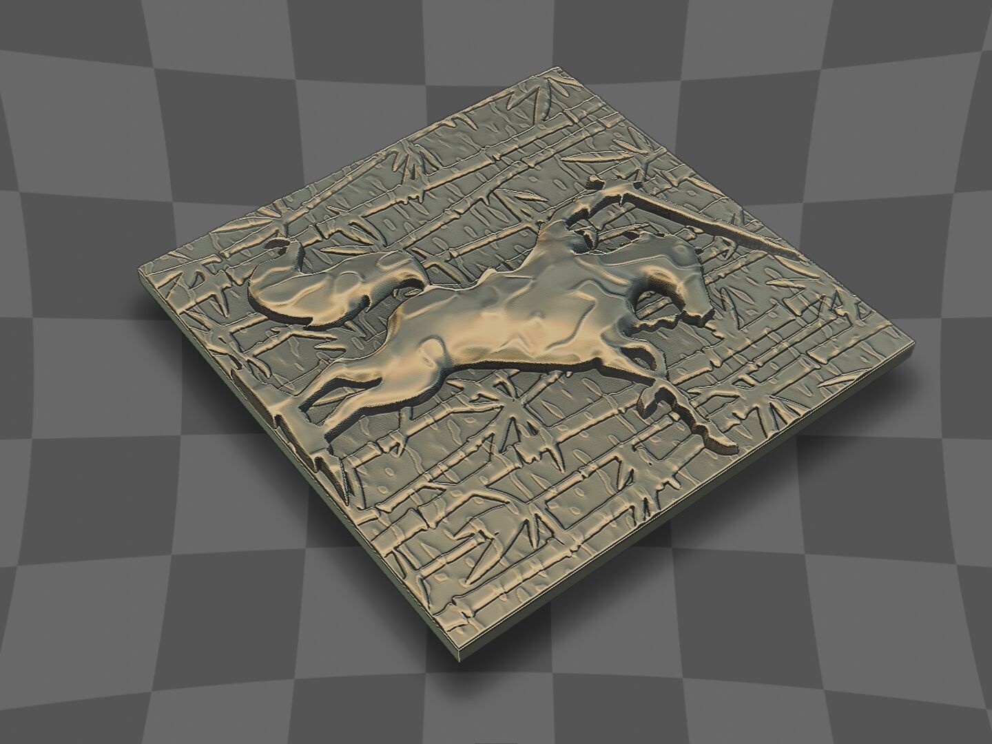 Knight fighting at the bamboo forest 3D print model_7