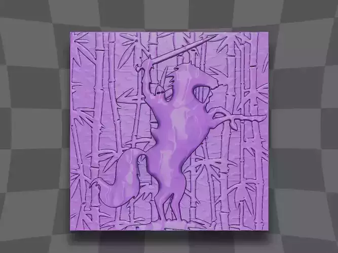 Knight fighting at the bamboo forest