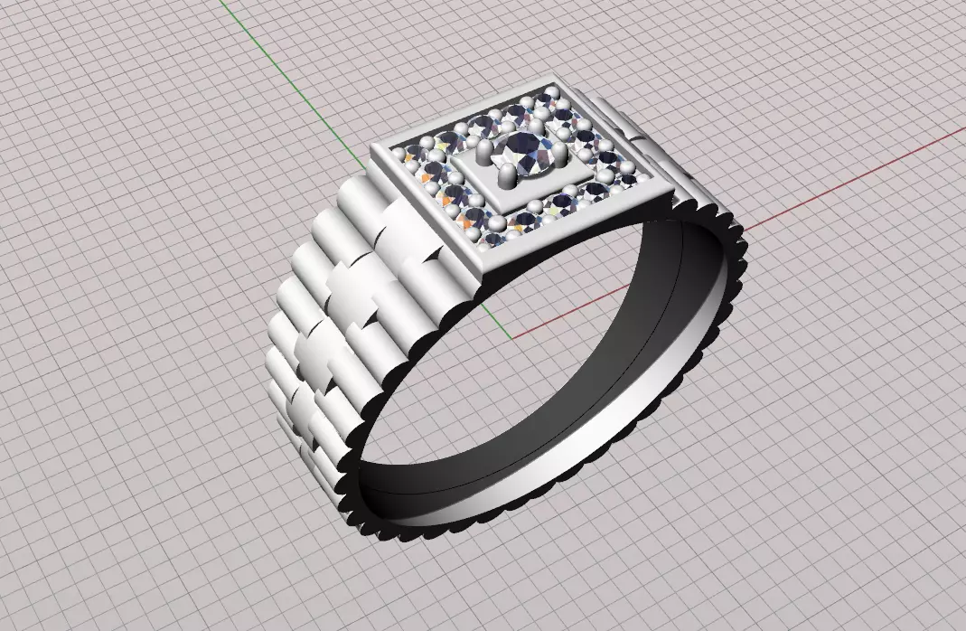 Rolex Rings 3D print model_0