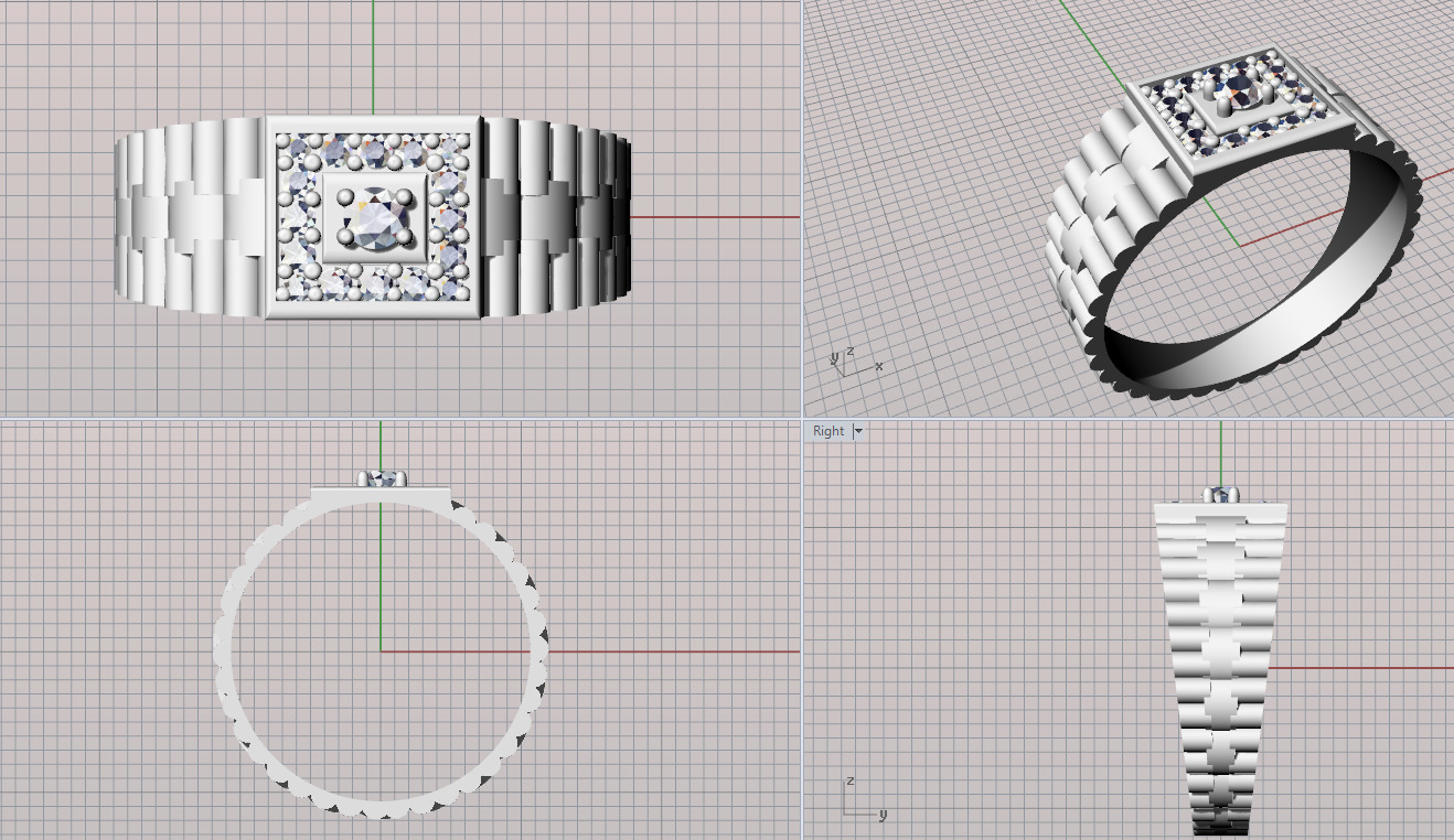Rolex Rings 3D print model_4