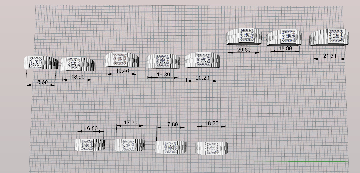 Rolex Rings 3D print model_5