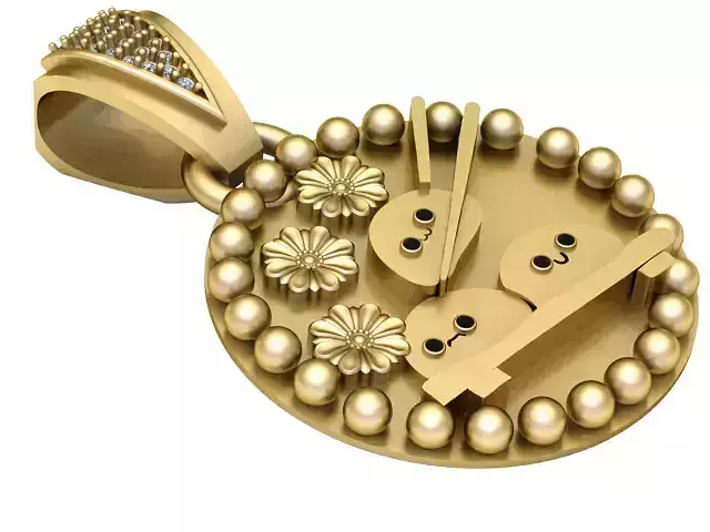 ARITIFICIAL BEATS FLOWER PENDANT 3D PRINTABLE MODLE 