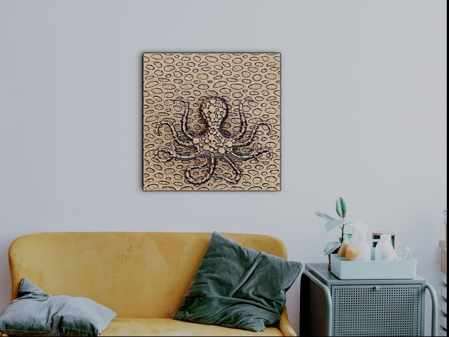 Octopus in the coral 3D print model_6