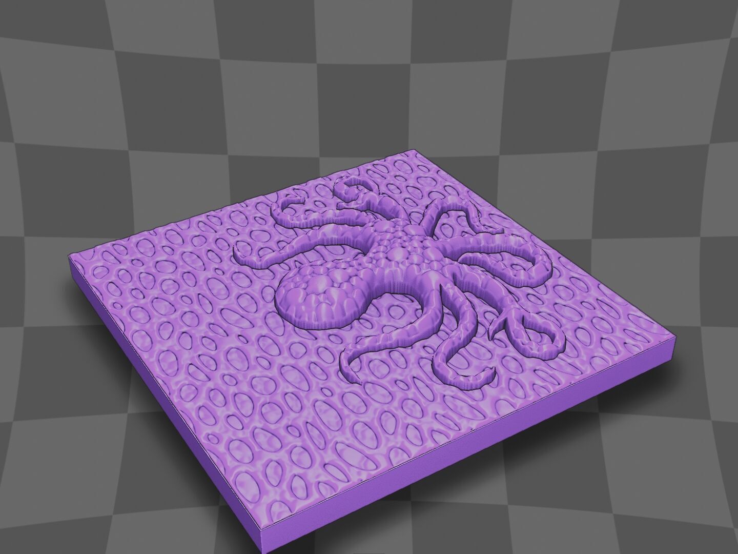 Octopus in the coral 3D print model_2