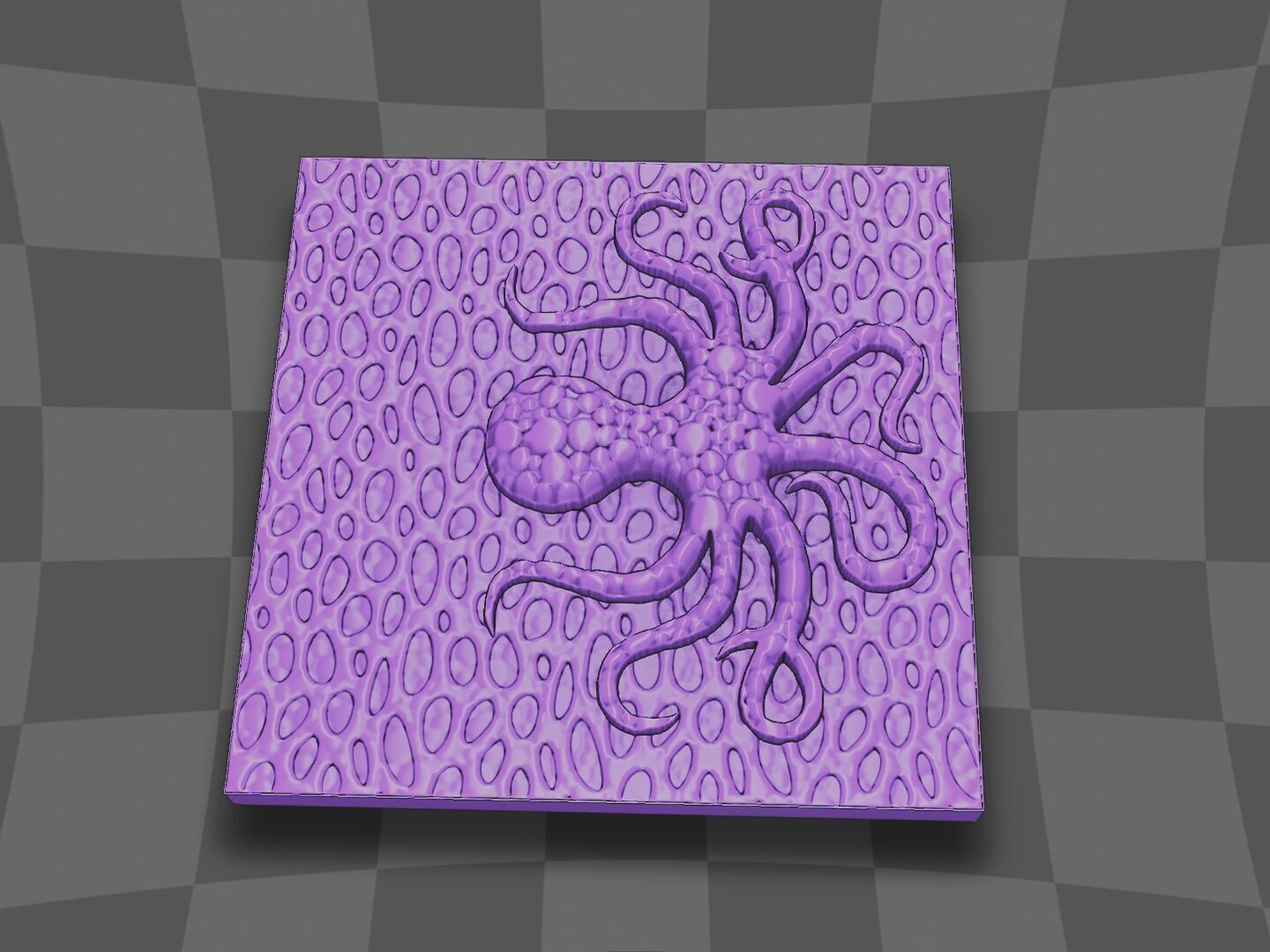 Octopus in the coral 3D print model_10