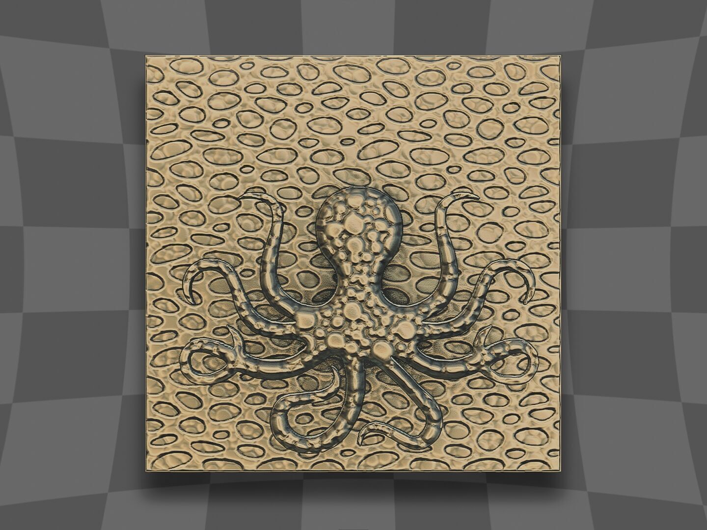 Octopus in the coral 3D print model_5