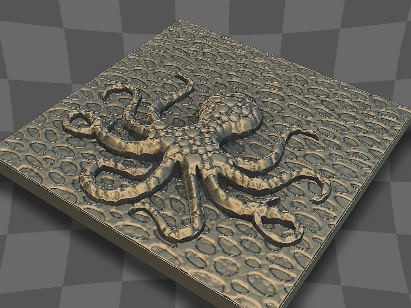 Octopus in the coral 3D print model_9