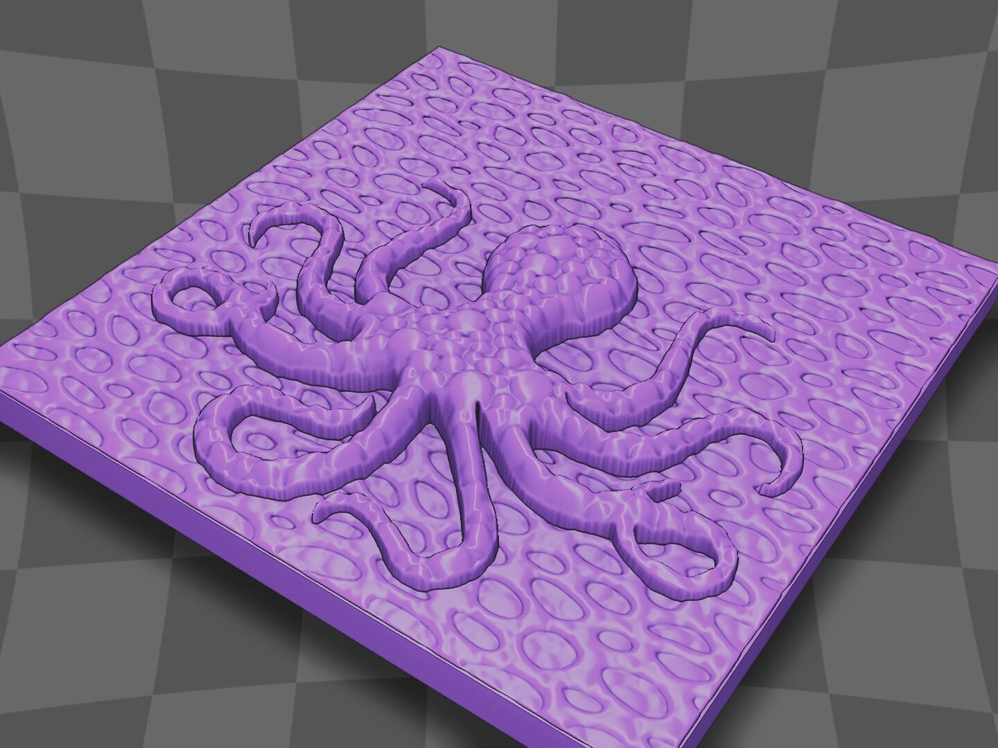 Octopus in the coral 3D print model_4