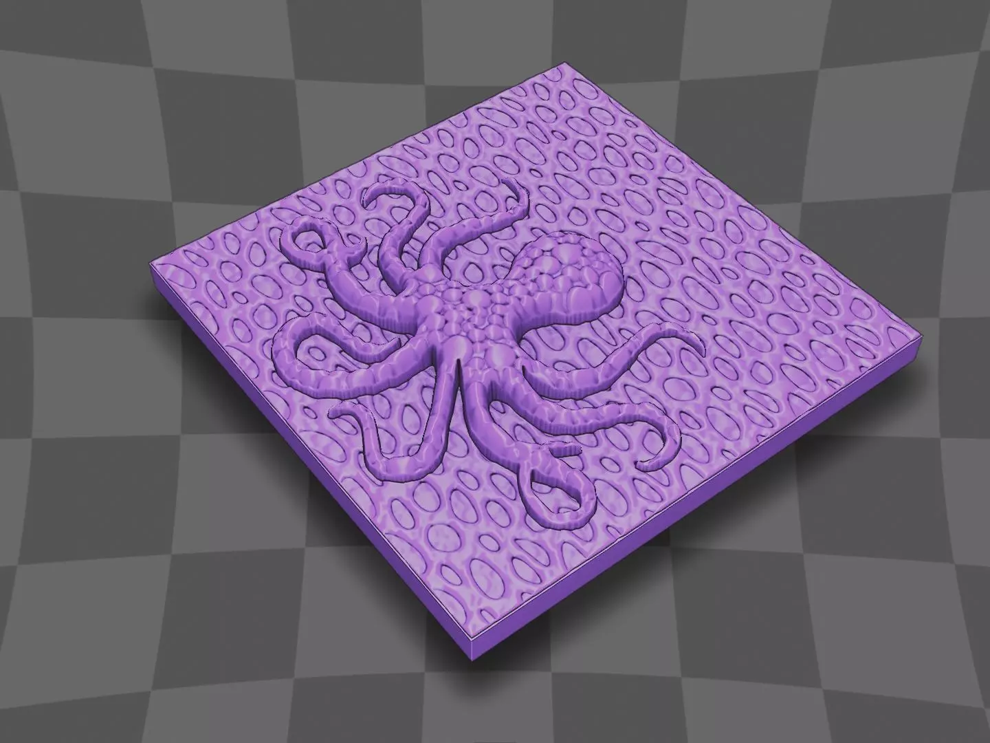 Octopus in the coral 3D print model_0
