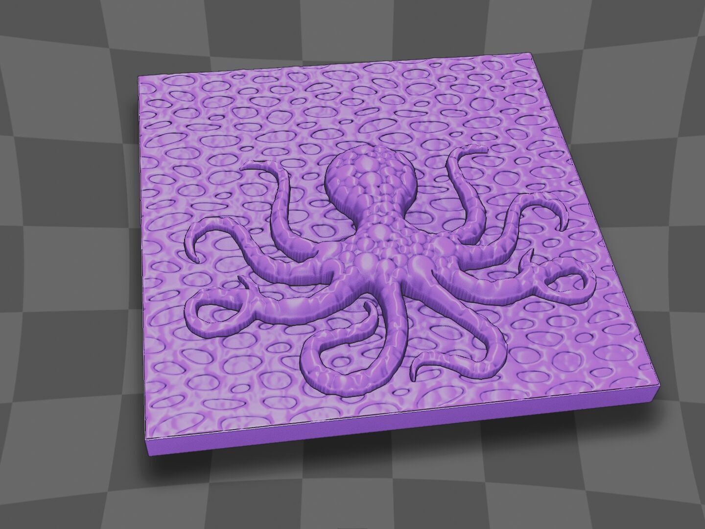 Octopus in the coral 3D print model_8