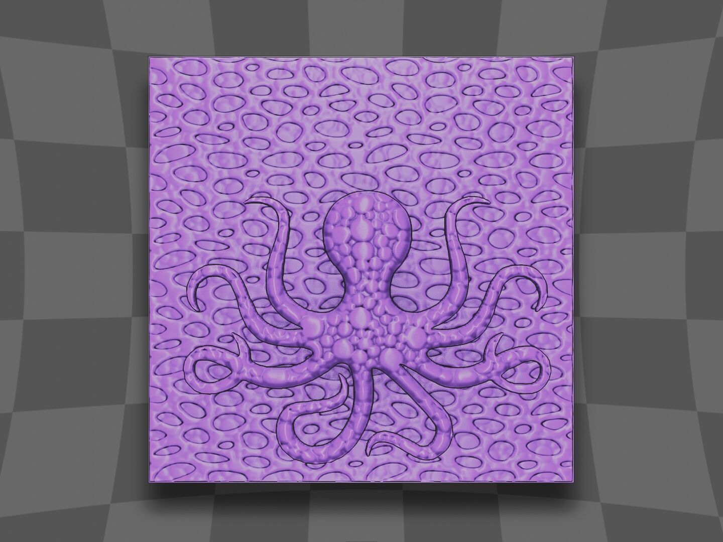 Octopus in the coral 3D print model_1