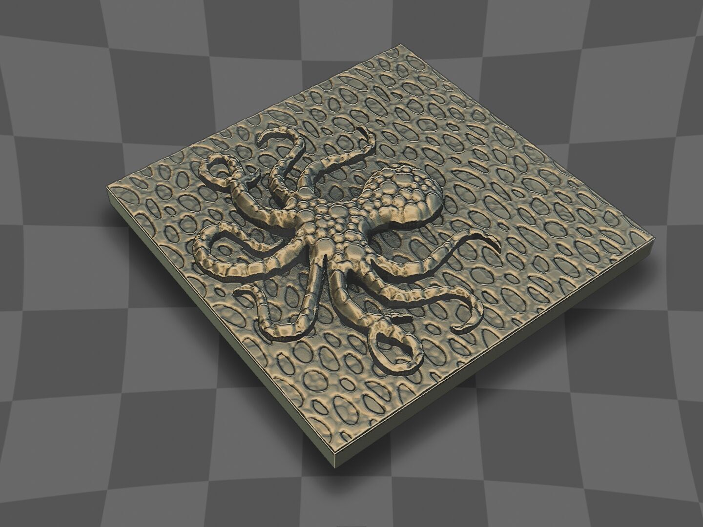 Octopus in the coral 3D print model_11