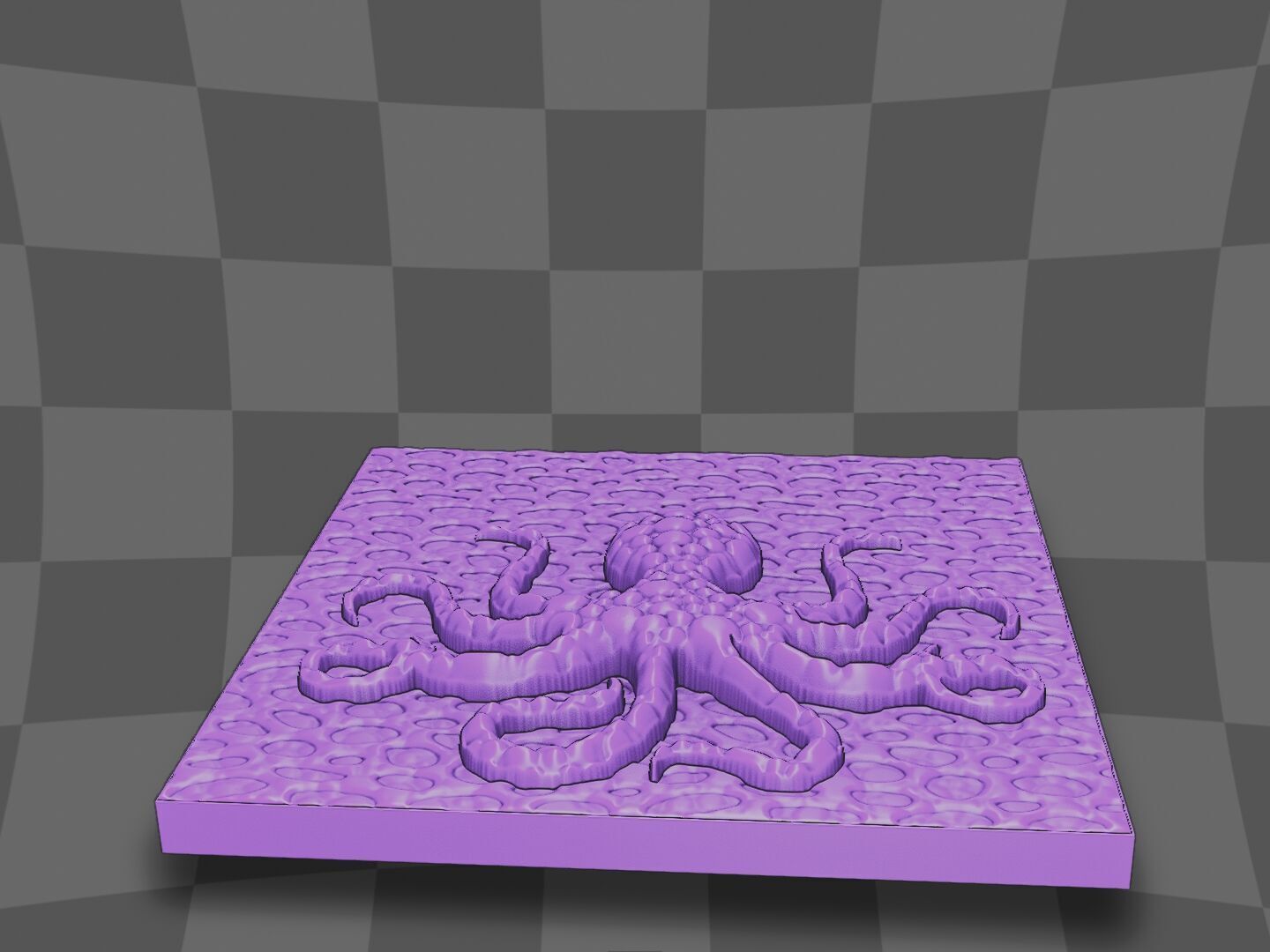 Octopus in the coral 3D print model_7