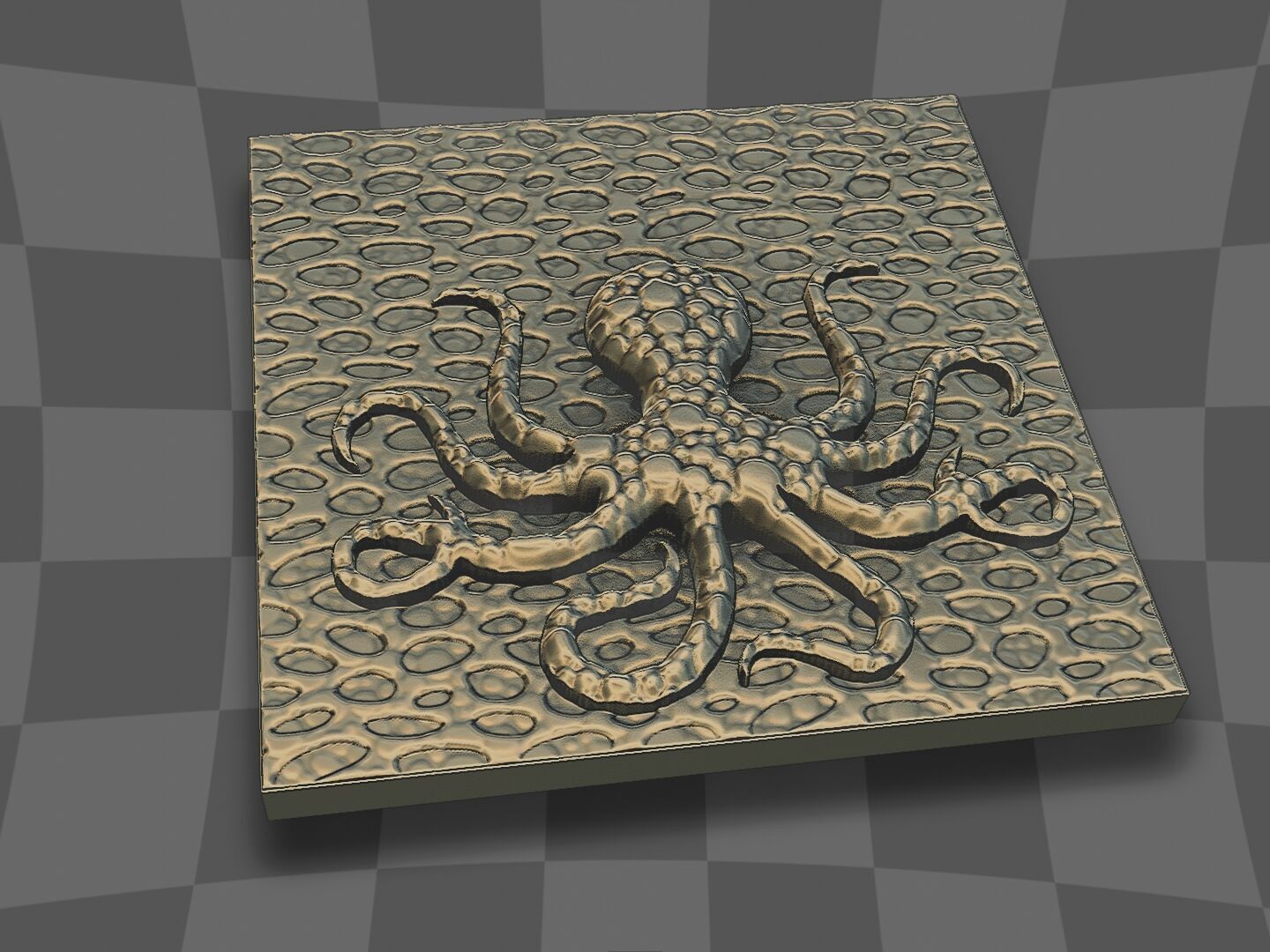 Octopus in the coral 3D print model_12