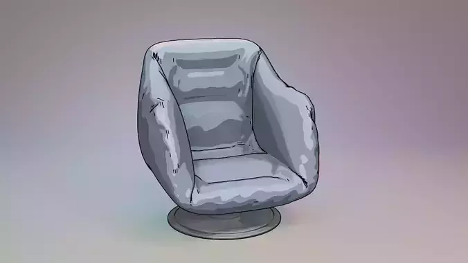 A stylized office chair