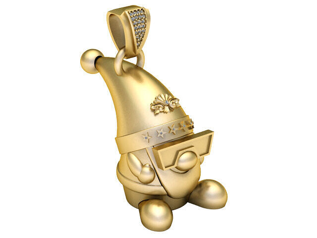 SANTA CLAUS PENDANT 3D PRINTABLE MODLE  3D print model