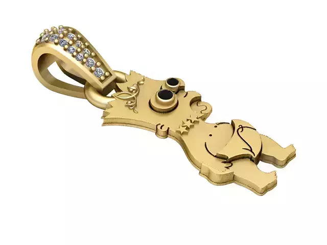 CHRISTAN DIAMOND PENDANT 3D PRITNABLE MODEL