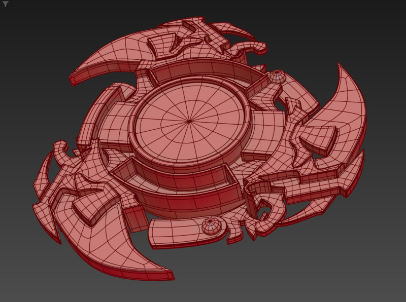 Beyblade Low-poly 3D model_1