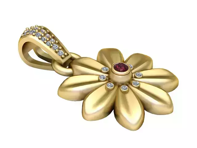 FLOWER COLOR PENDANT 3D PRINTABLE MODLE 