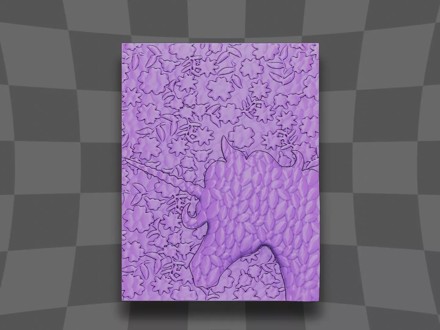 The unicorn decoration 3D print model_0