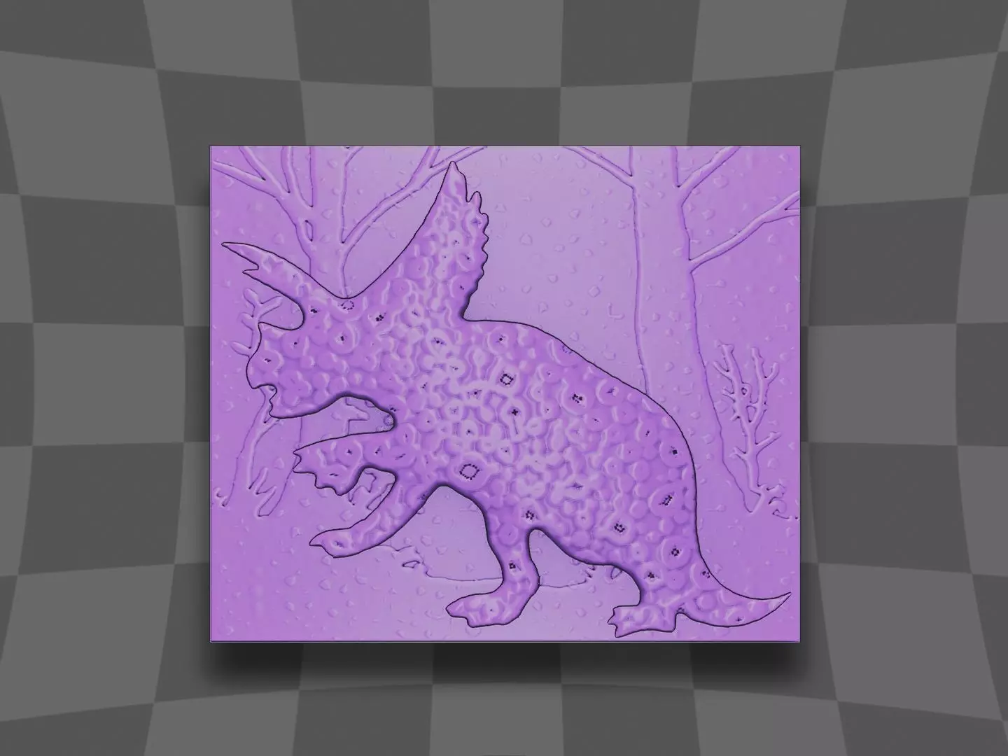 The triceratops dinosaur decoration 3D print model