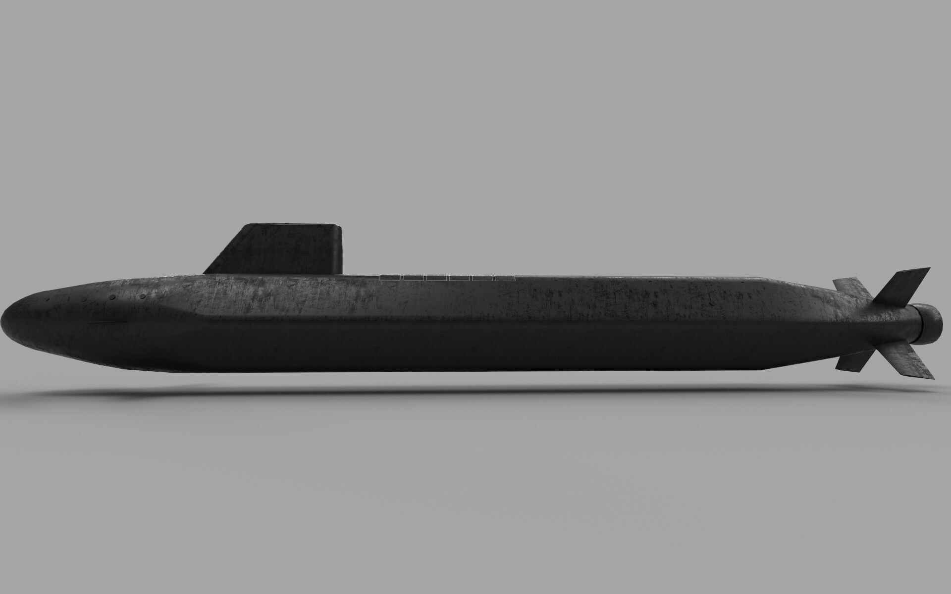 Dreadnought class submarine lowpoly Low-poly 3D model_19