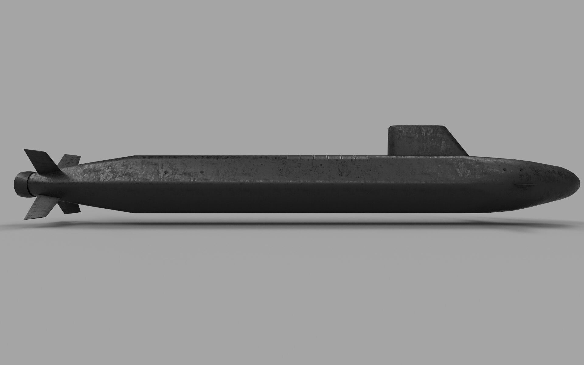 Dreadnought class submarine lowpoly Low-poly 3D model_1