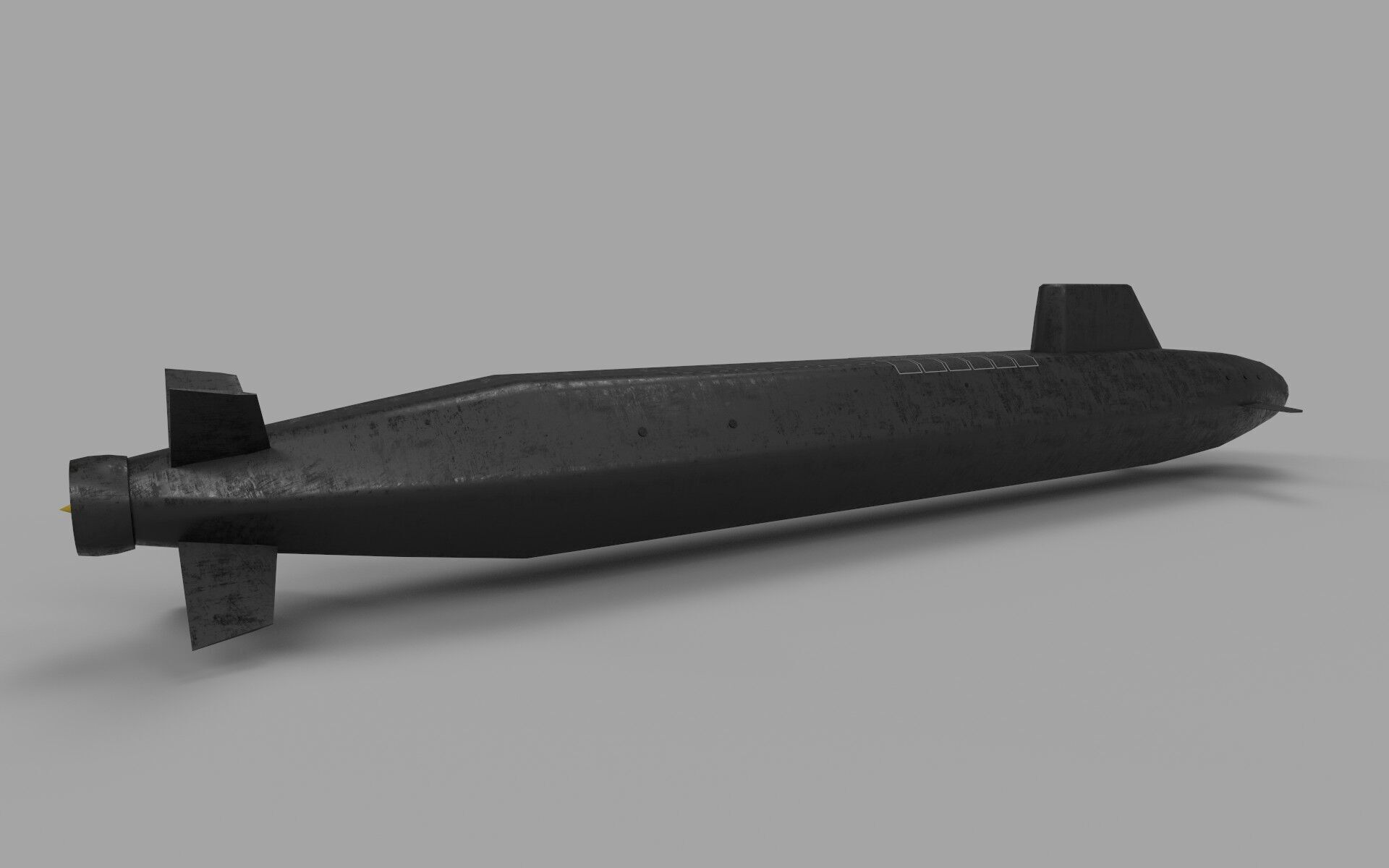 Dreadnought class submarine lowpoly Low-poly 3D model_24